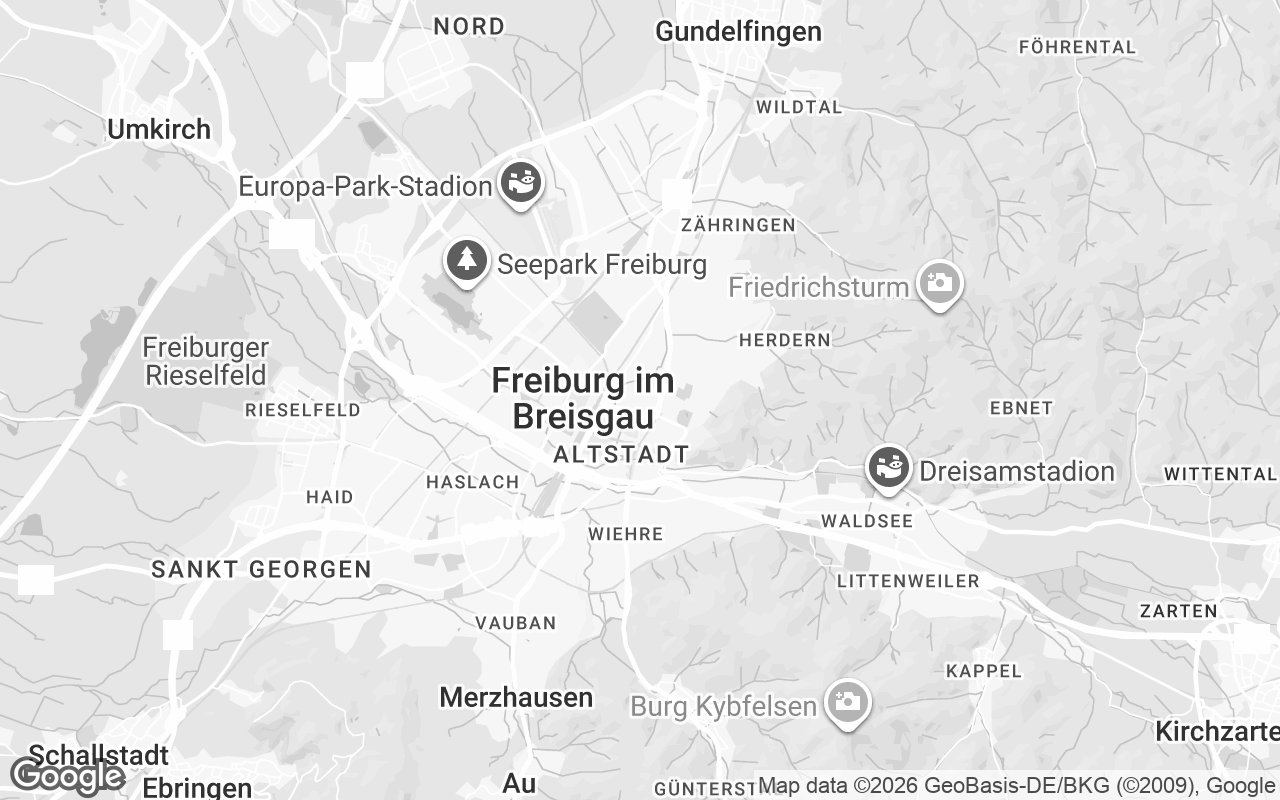 Karte von Freiburg im Breisgau