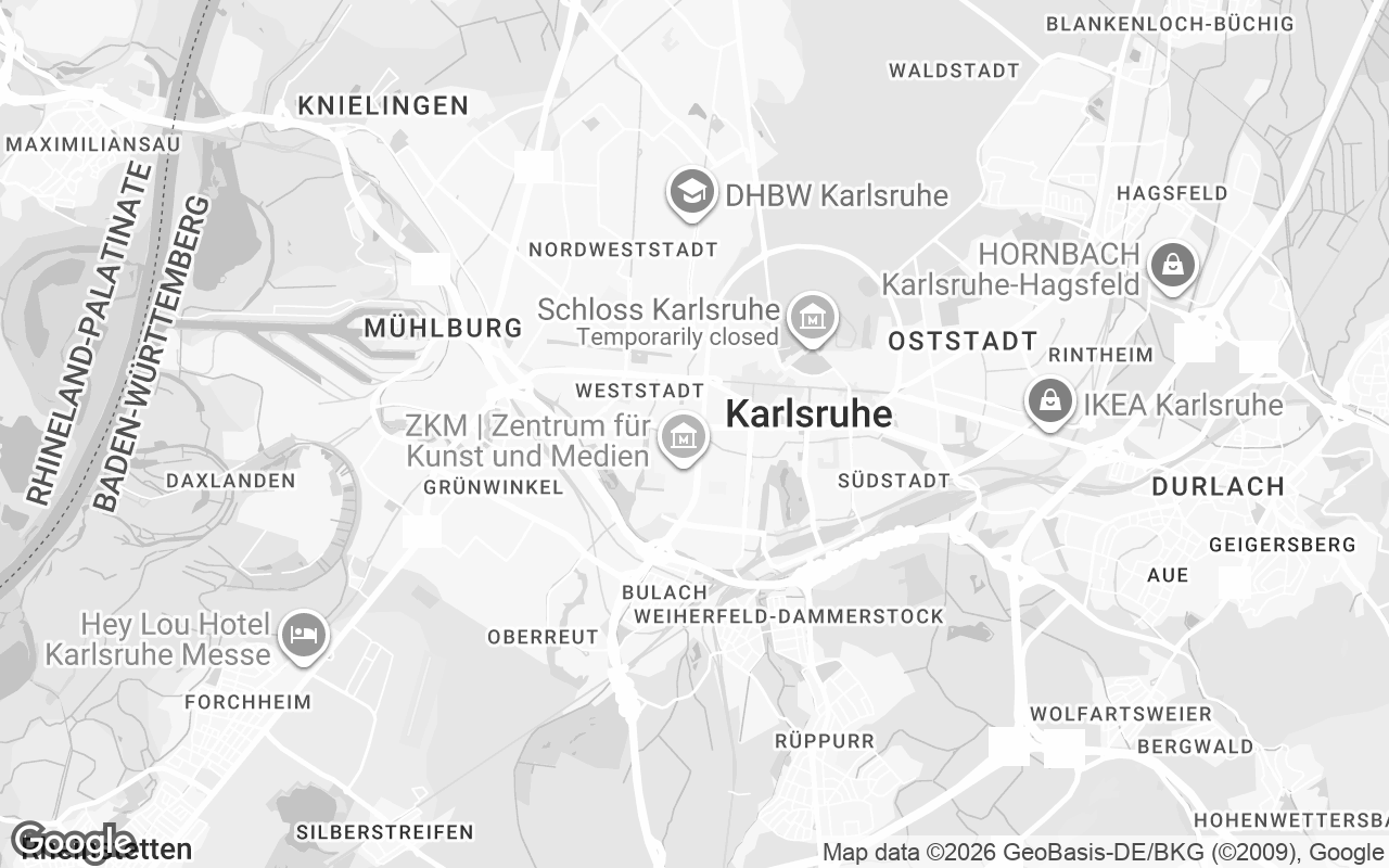 Karte von Karlsruhe