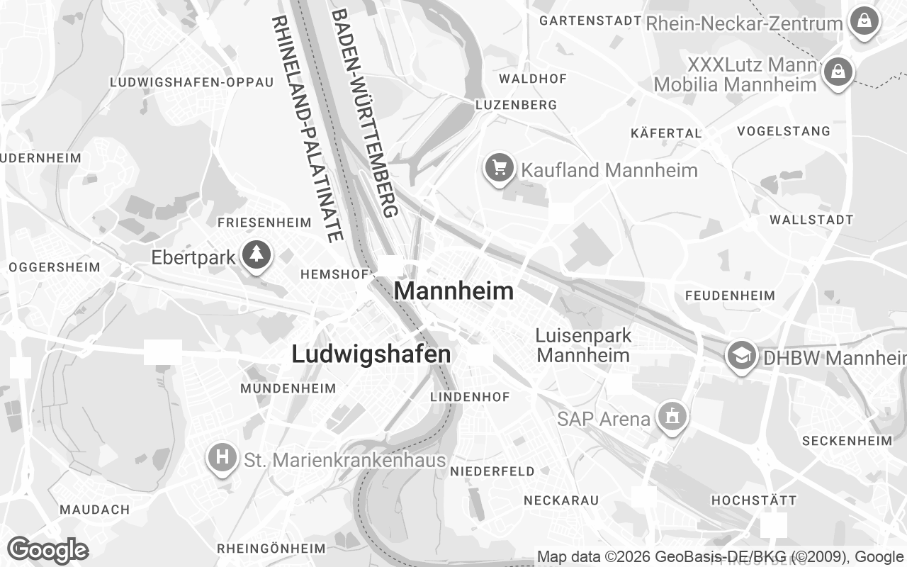 Karte von Mannheim