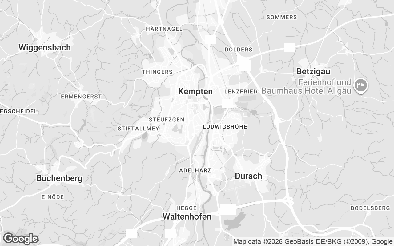Karte von Kempten (Allgäu)