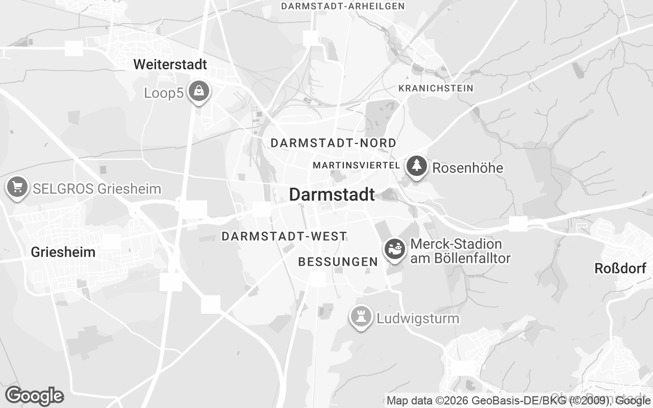 Karte von Darmstadt