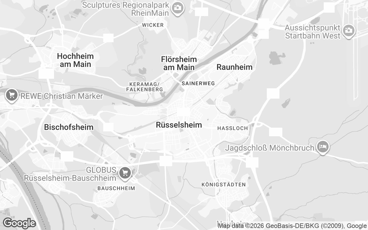 Karte von Rüsselsheim