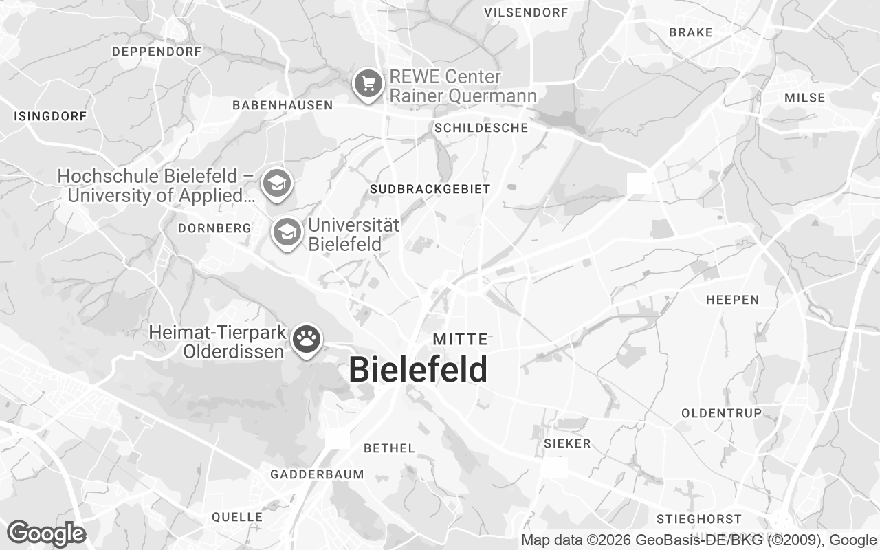 Karte von Bielefeld