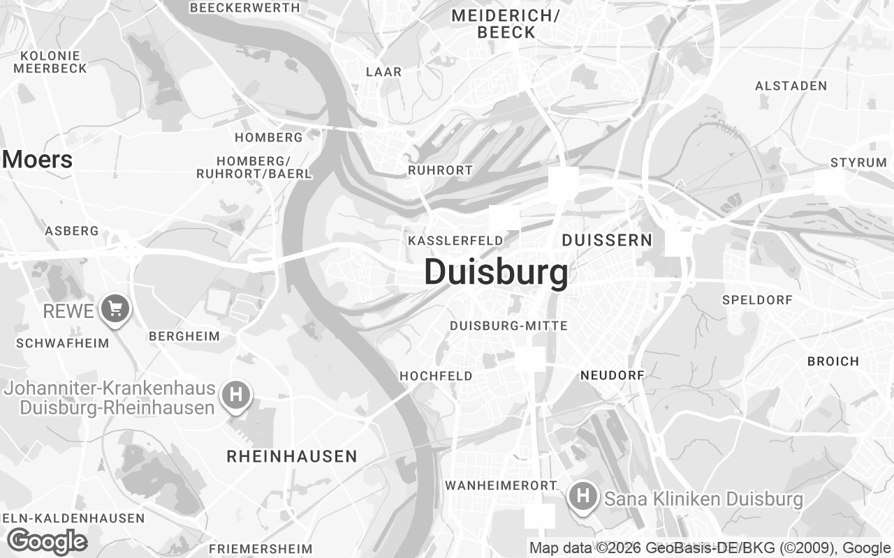 Karte von Duisburg