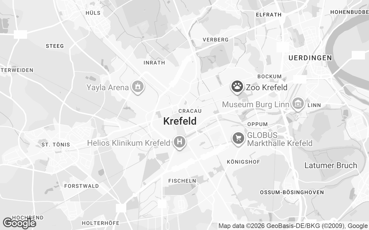 Karte von Krefeld