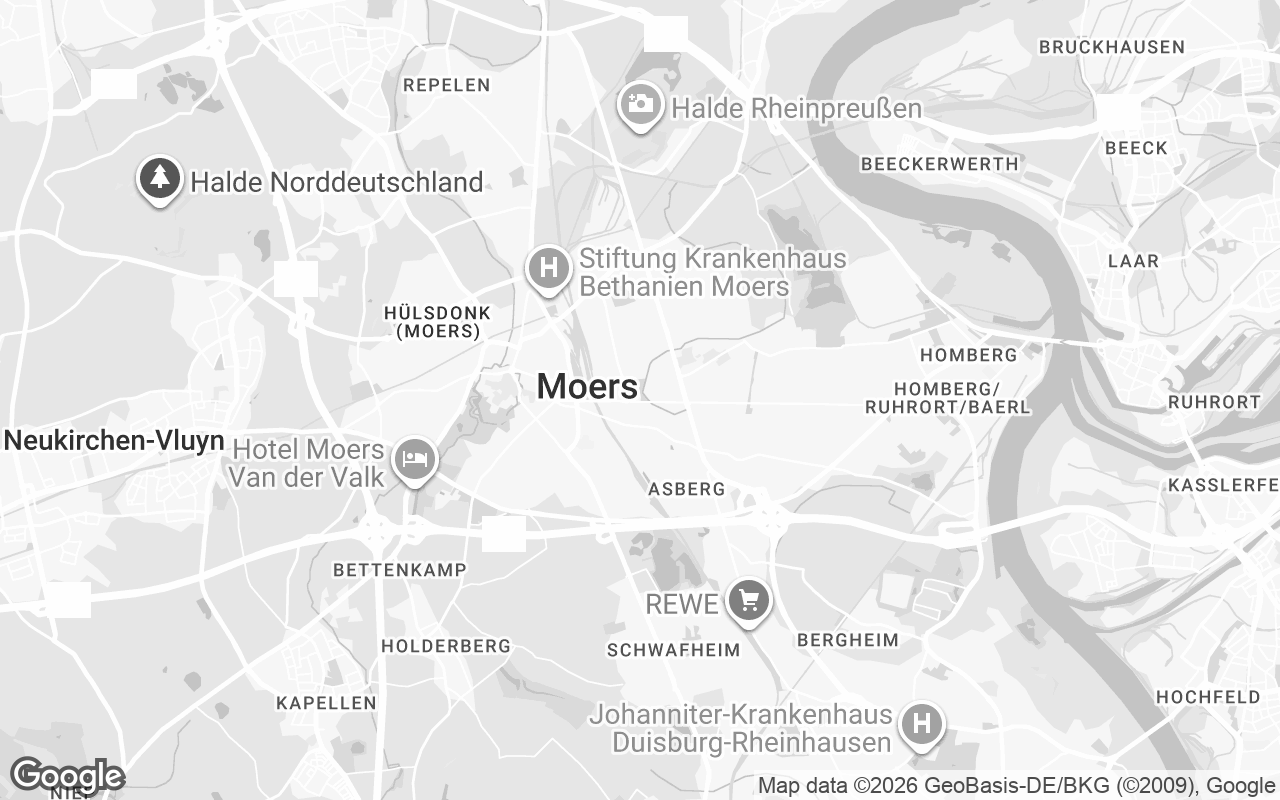 Karte von Moers
