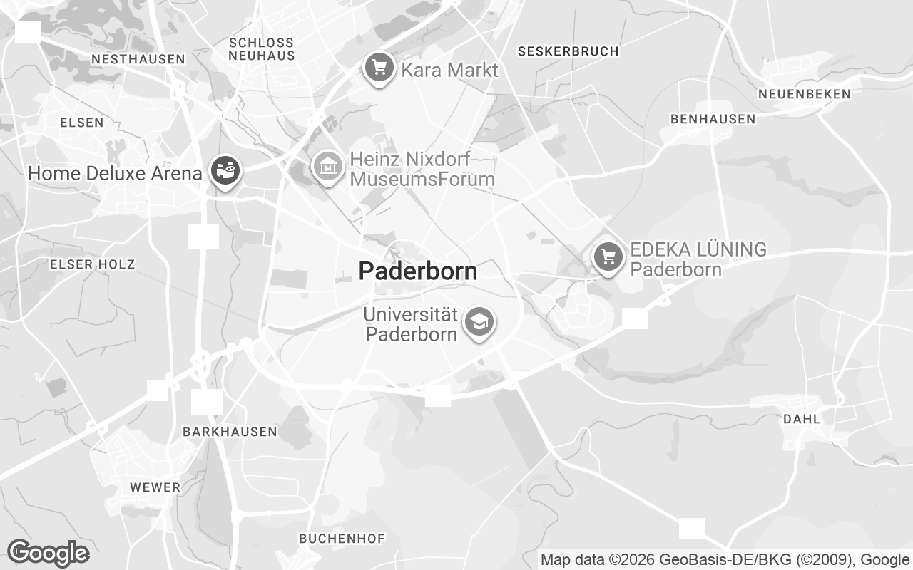 Karte von Paderborn