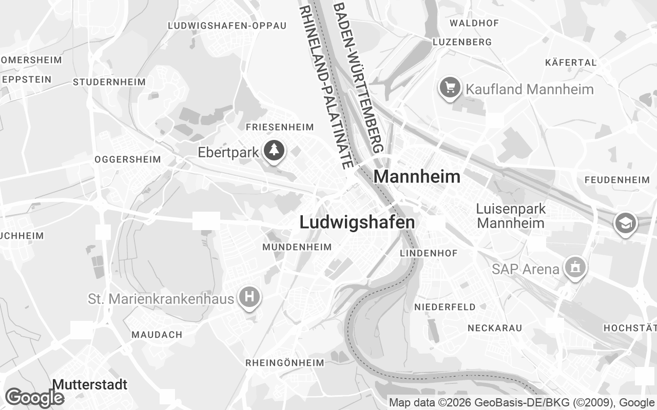 Karte von Ludwigshafen am Rhein