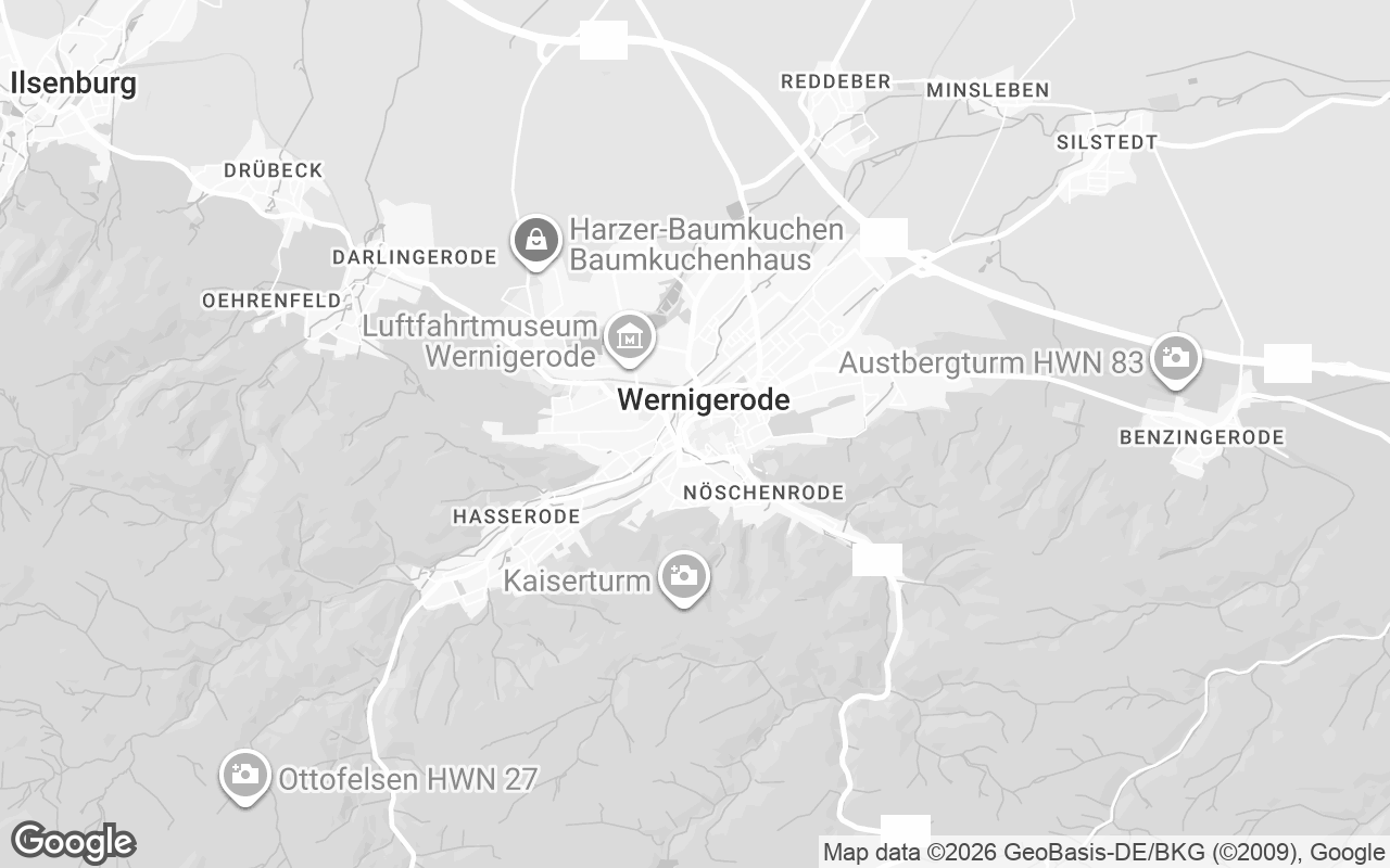 Karte von Wernigerode