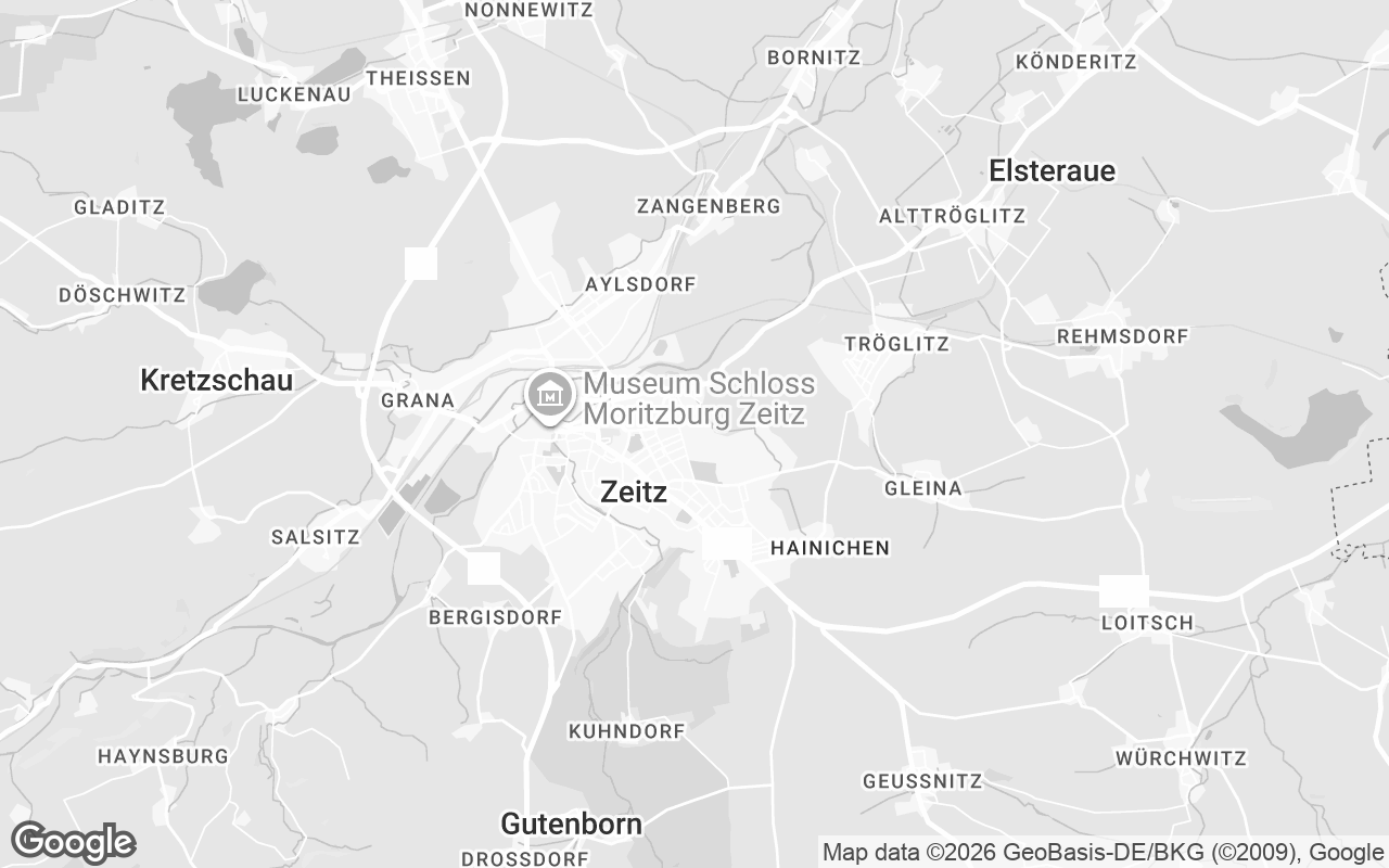 Karte von Zeitz, Elster