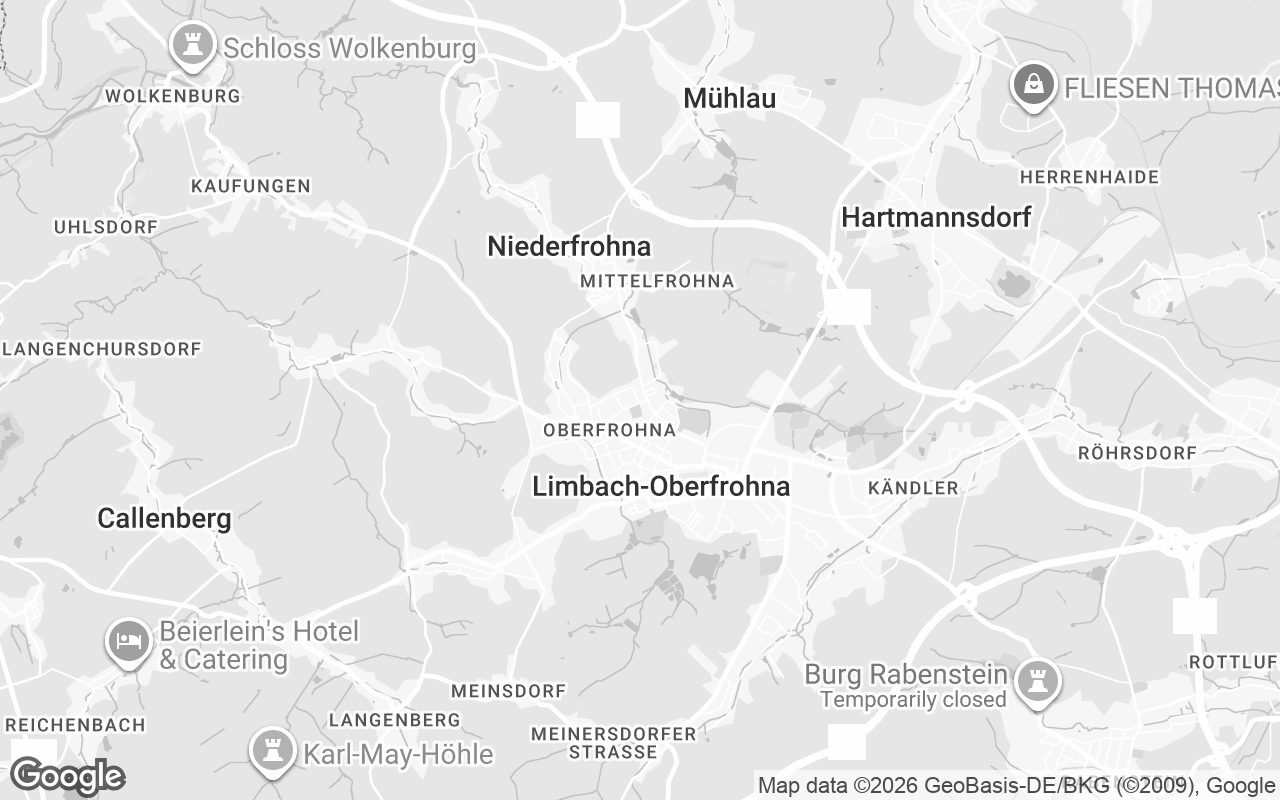 Karte von Limbach-Oberfrohna
