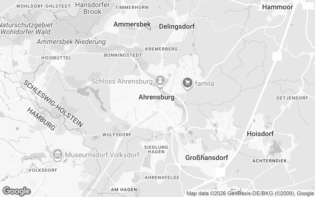 Karte von Ahrensburg