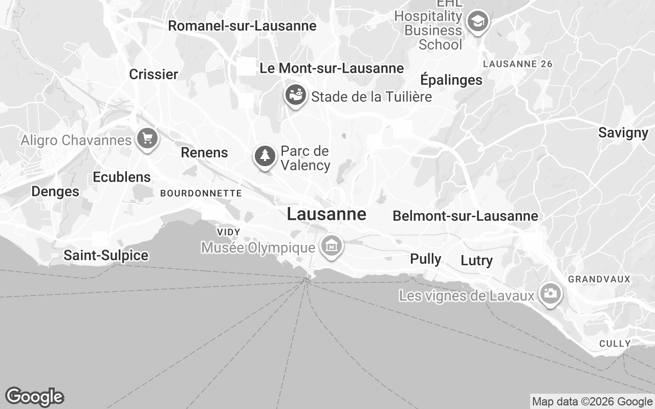Karte von Lausanne