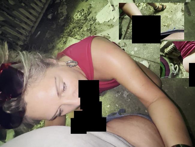 Gespensterischer bl*wjob und kurzer fi** in einer Ruine