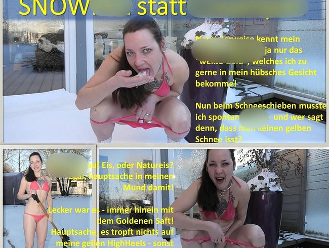 SNOWPEE statt cream**e! In den Schnee gepi**t und dann gegessen! per***ses schneeschieben