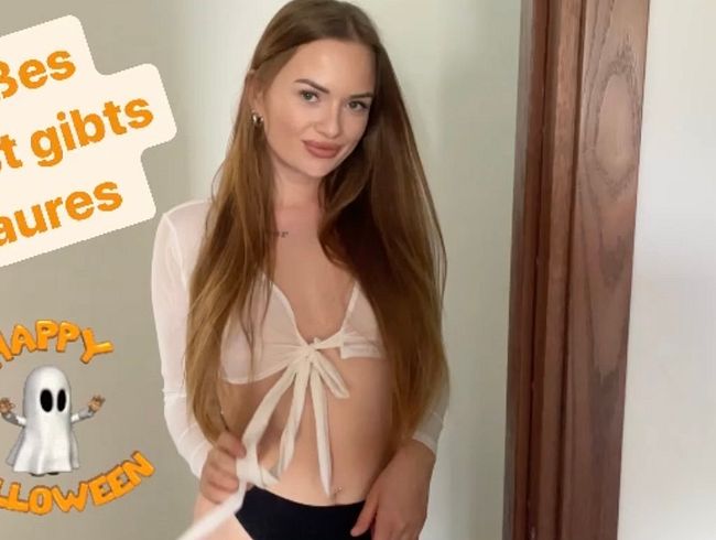 Kürbisschlampe bekommt cream**e statt Süßigkeiten!!