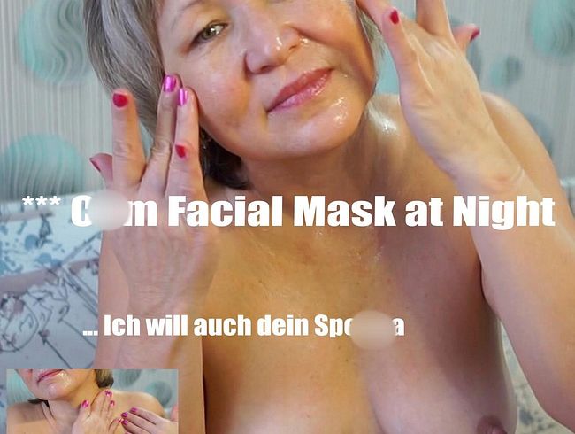 *** Cum Gesichtsmaske bei Nacht