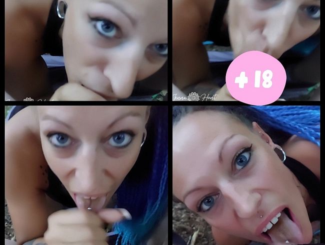 bl*wjob im Wald mit Gesichtsbesa**ng