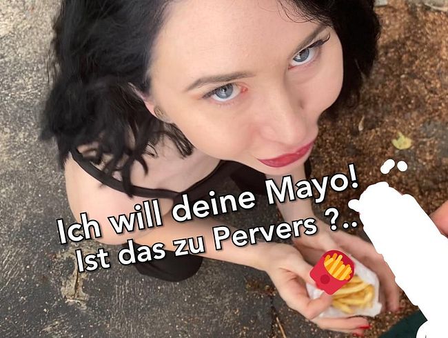 Ich will deine Mayo!!! Ist zu per***s? Public sper*a essen
