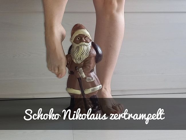 Schoko Nikolaus zertrampelt