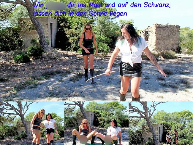 Wir pi**en dir ins Maul und auf den schw**z