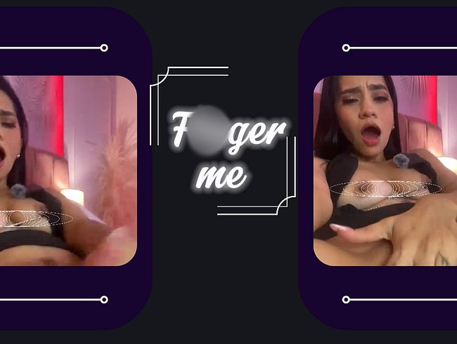 schau, wie ich meine feuchte musc** fin**re, bis ich komme, ich hoffe, du lec*st sie