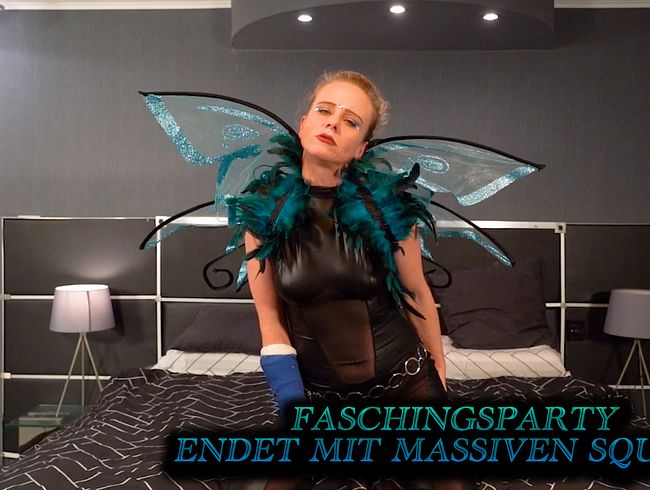 Faschingsparty endet mit massiven Squirt!
