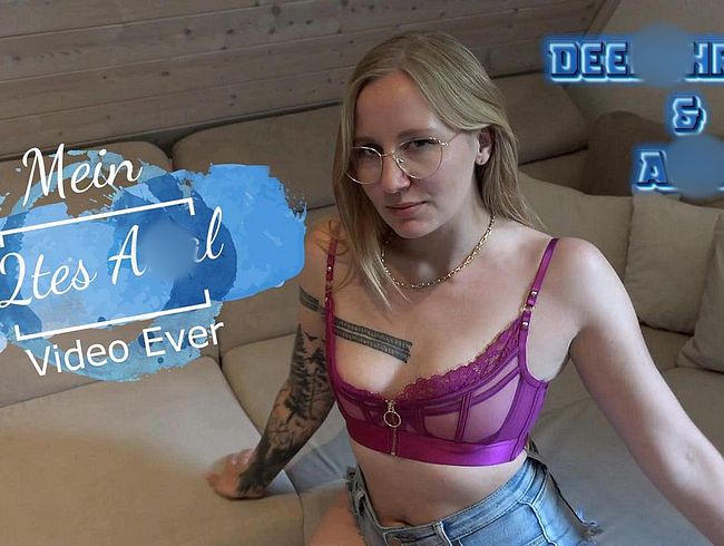 Mein 2ter ana* fi** überhaupt! mit Mark Aurel: Kehle gefi**t, ars** gedehnt – pure Schlampe!