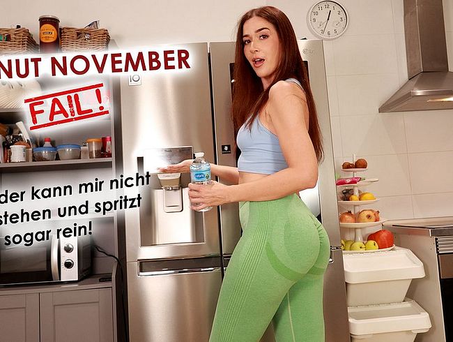 NO NUT NOVEMBER FAIL! Stiefbruder kann mir nicht widerstehen und spri**t sogar rein!