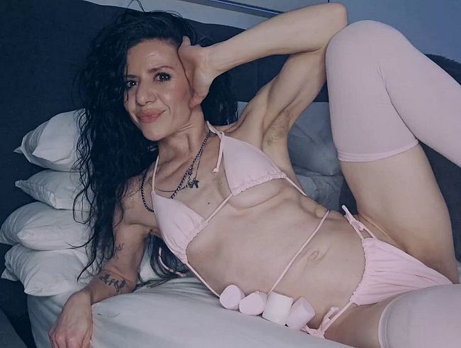 Natalie Carter, Marshmallow-musc**-Füllung und Abspri**en, gestopft werden