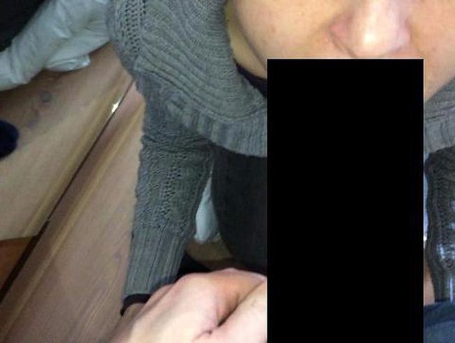 auf Zunge gespri**t...