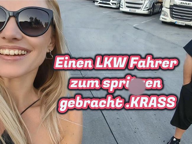 Einen LKW-Fahrer zum spri**en gebracht.KRASS.