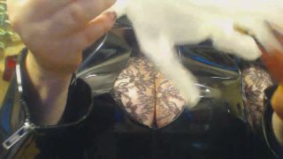 Lack nah und Latexhandschuhe